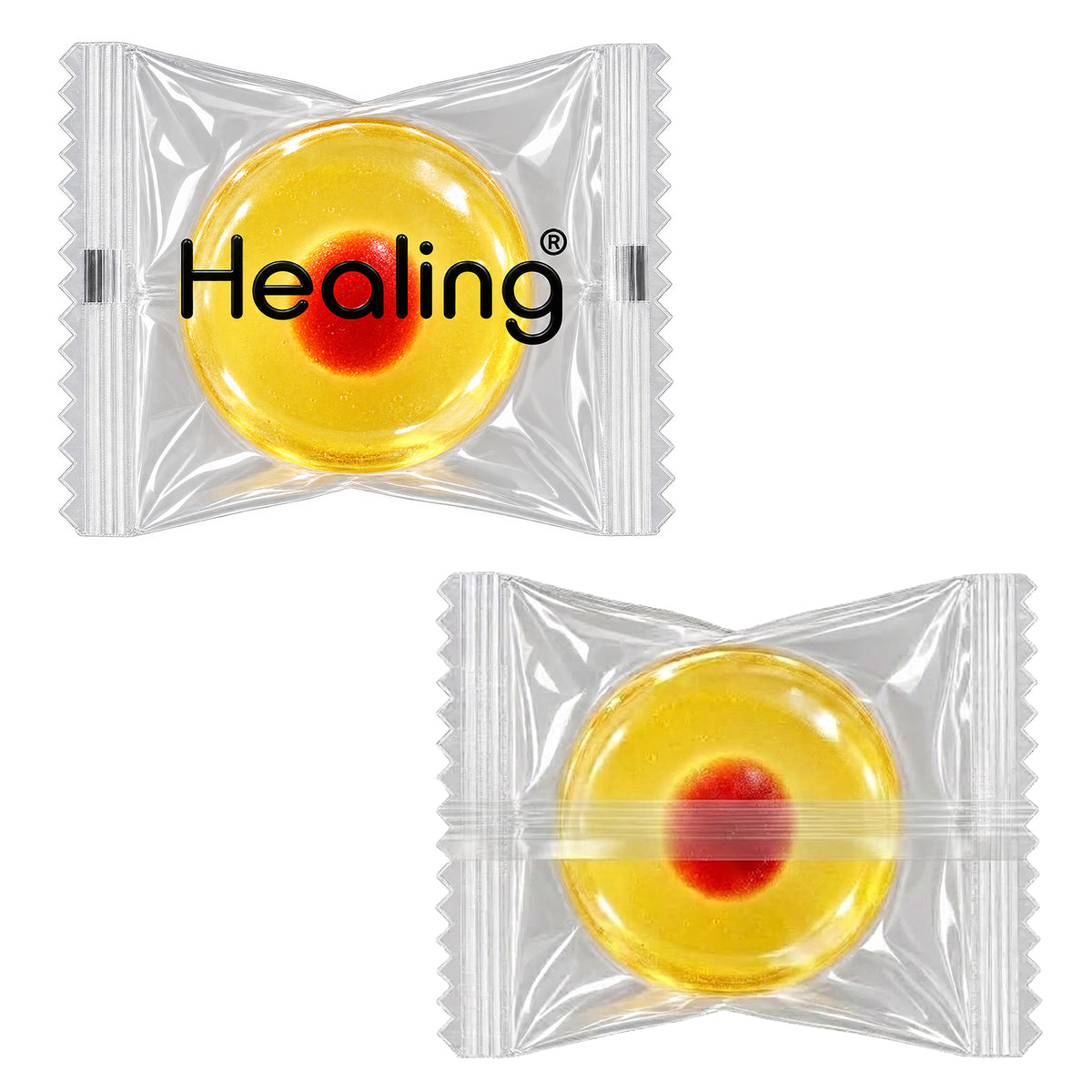 Healing Pharma Vitamin D3 and B12 Center-Filled Gummies pack side view