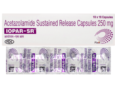 Iopar-SR 250mg Capsule Acetazolamide Sustained Release pack