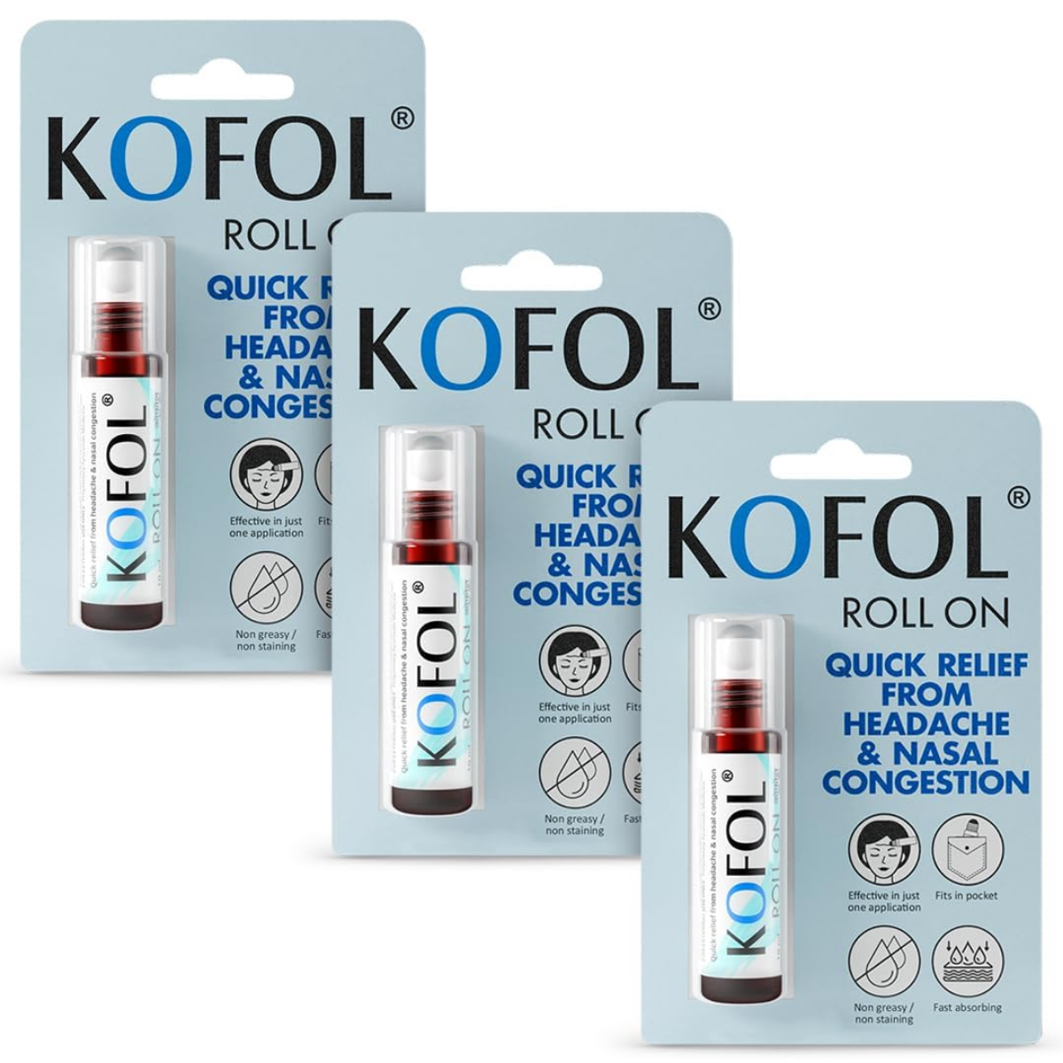 Kofol Ayurvedic Roll-On pack side view