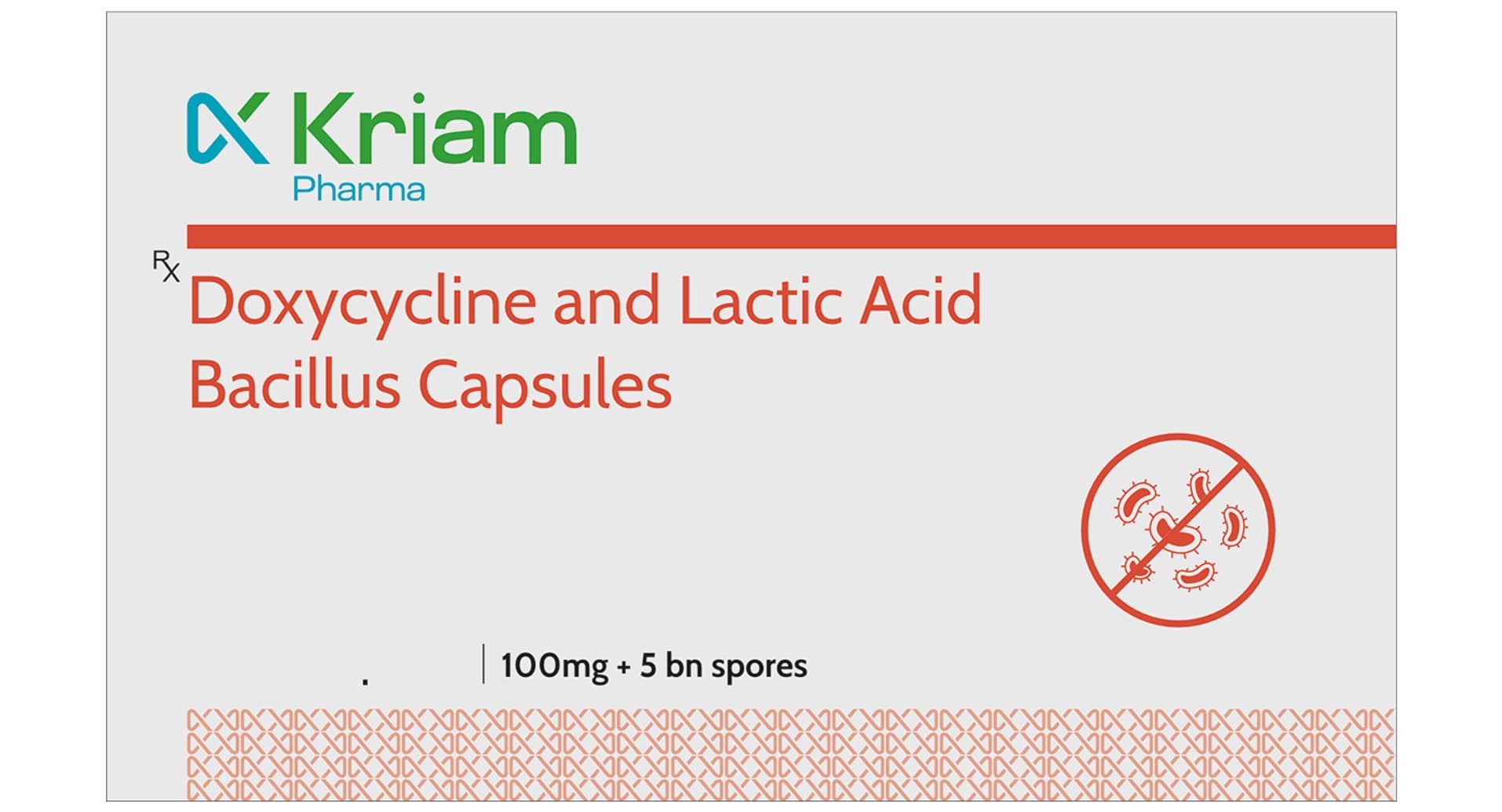 Kriam Pharma Doxycycline 100mg and Lactic Acid Bacillus Capsule