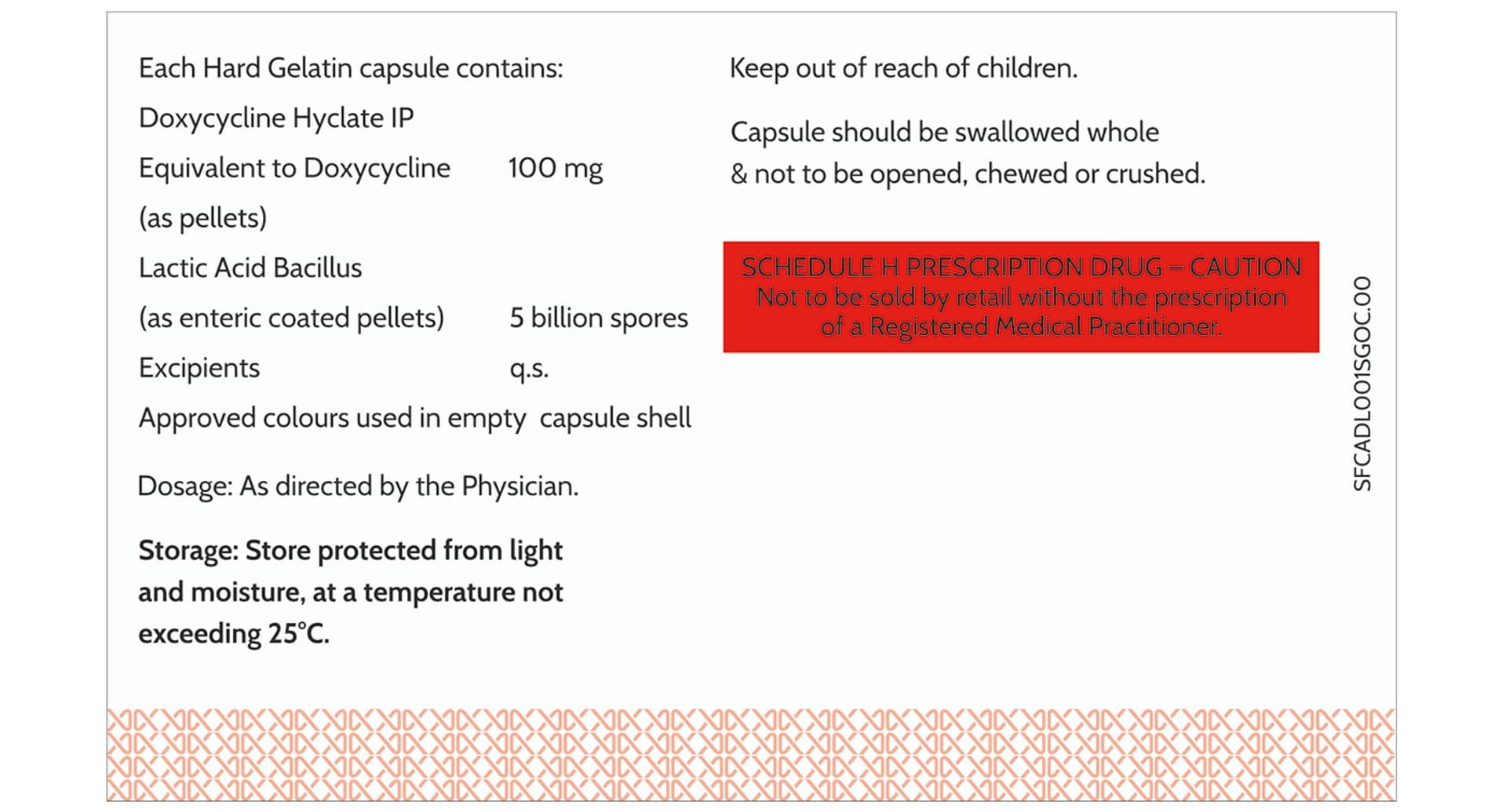 Kriam Pharma Doxycycline 100mg and Lactic Acid Bacillus Capsule