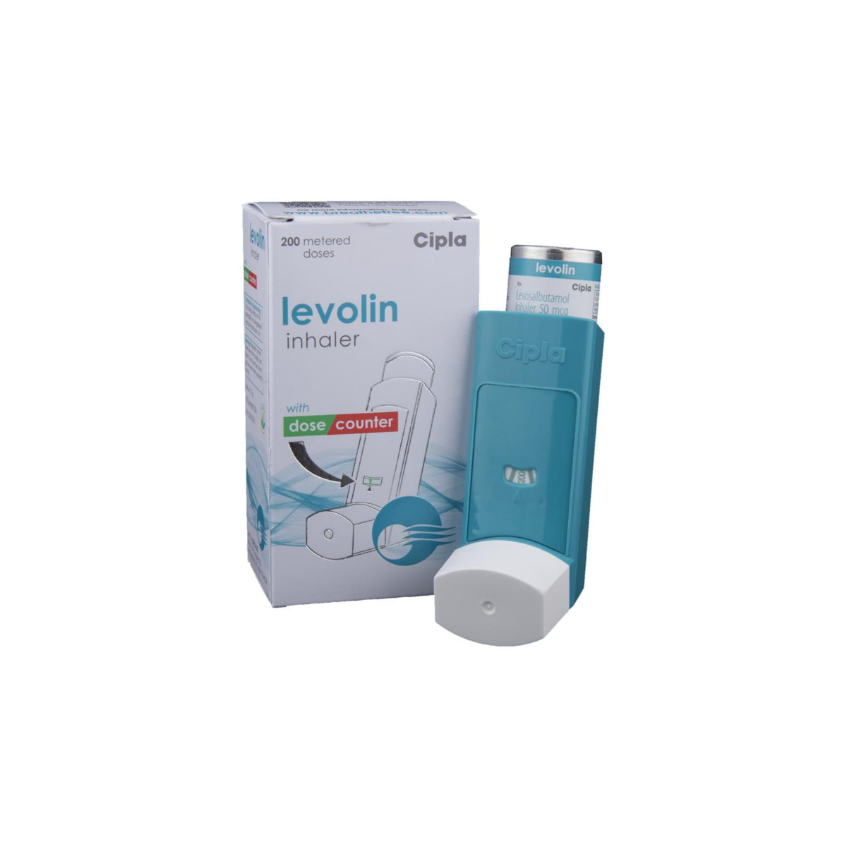 Levolin 50mcg Inhaler pack front view