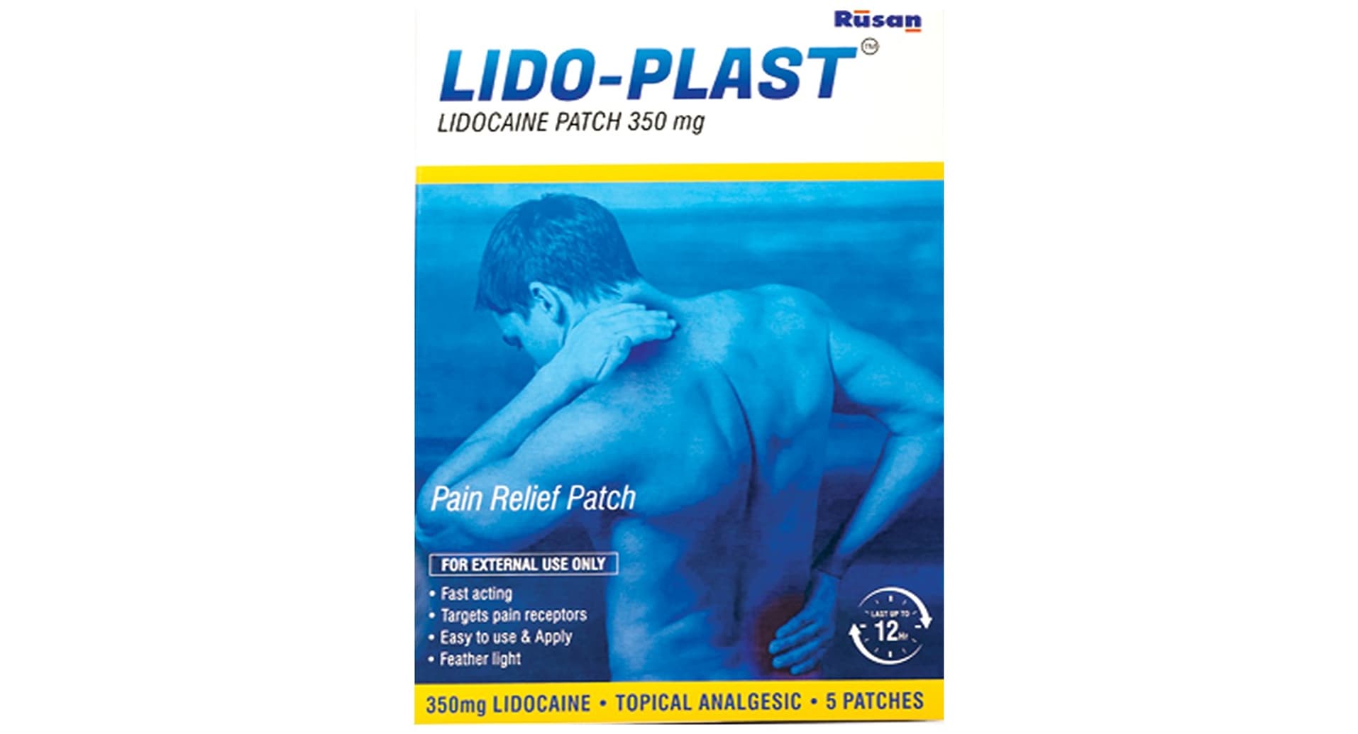 Lido-Plast Lidocaine 350mg/12h Transdermal Patch