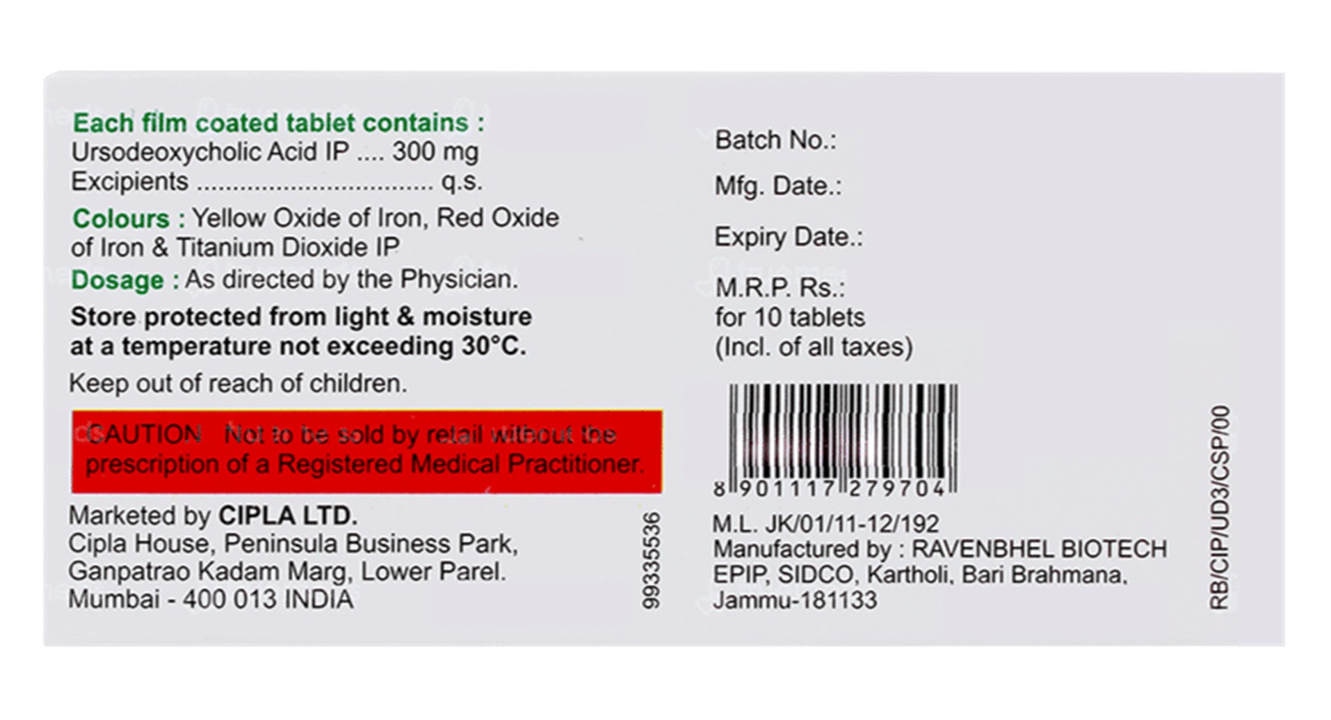 Livetone UD 300mg Tablet