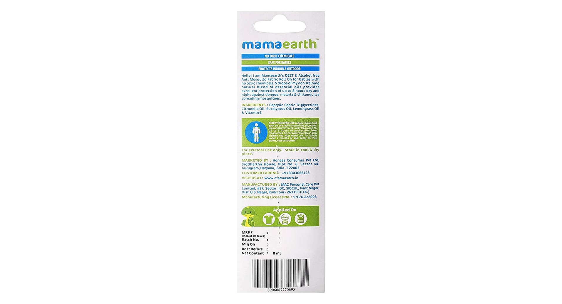 Mamaearth Anti Mosquito Fabric Roll On
