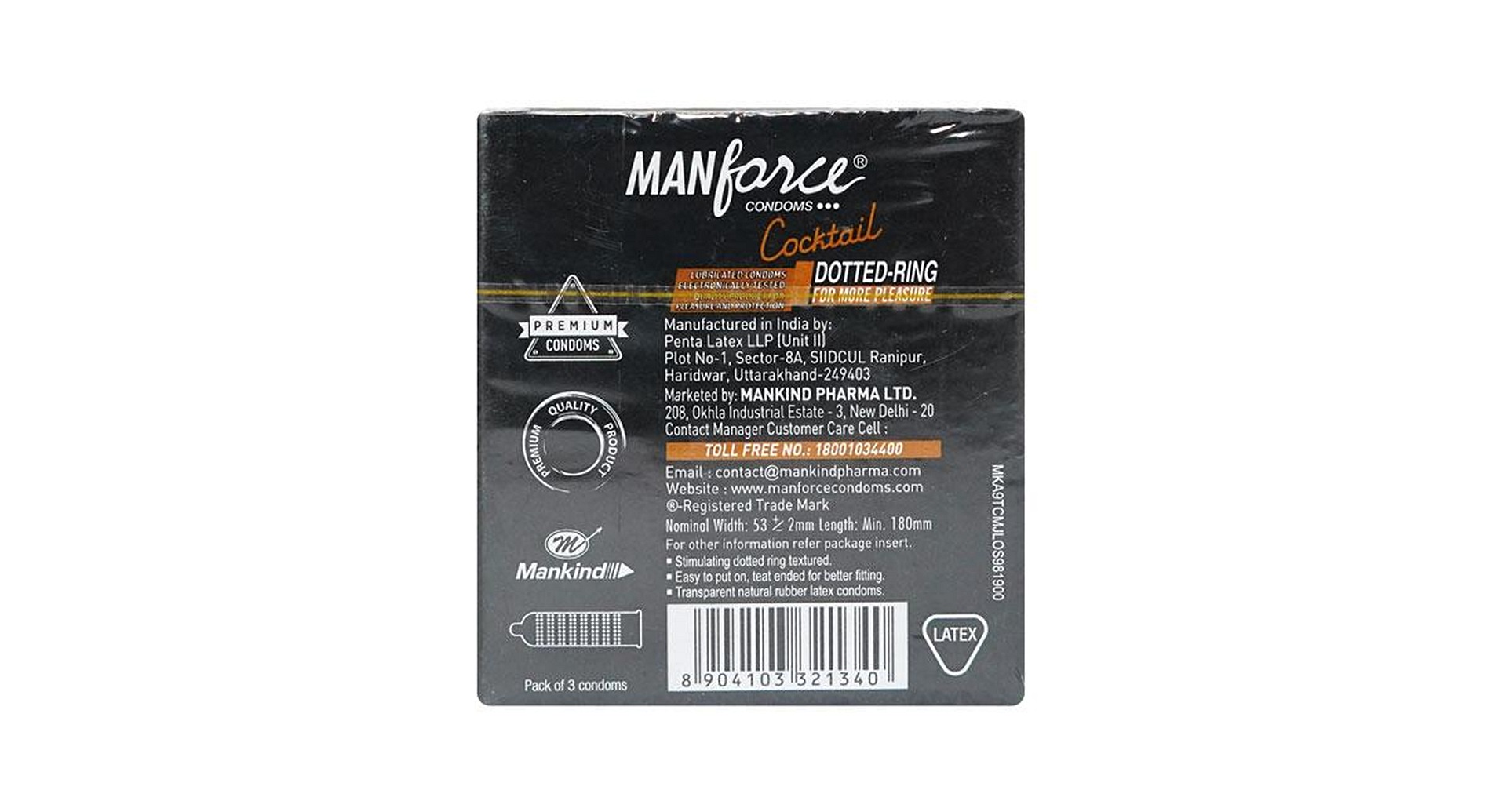 Manforce Cocktail Condoms Chocolate and Hazelnut Flavoured