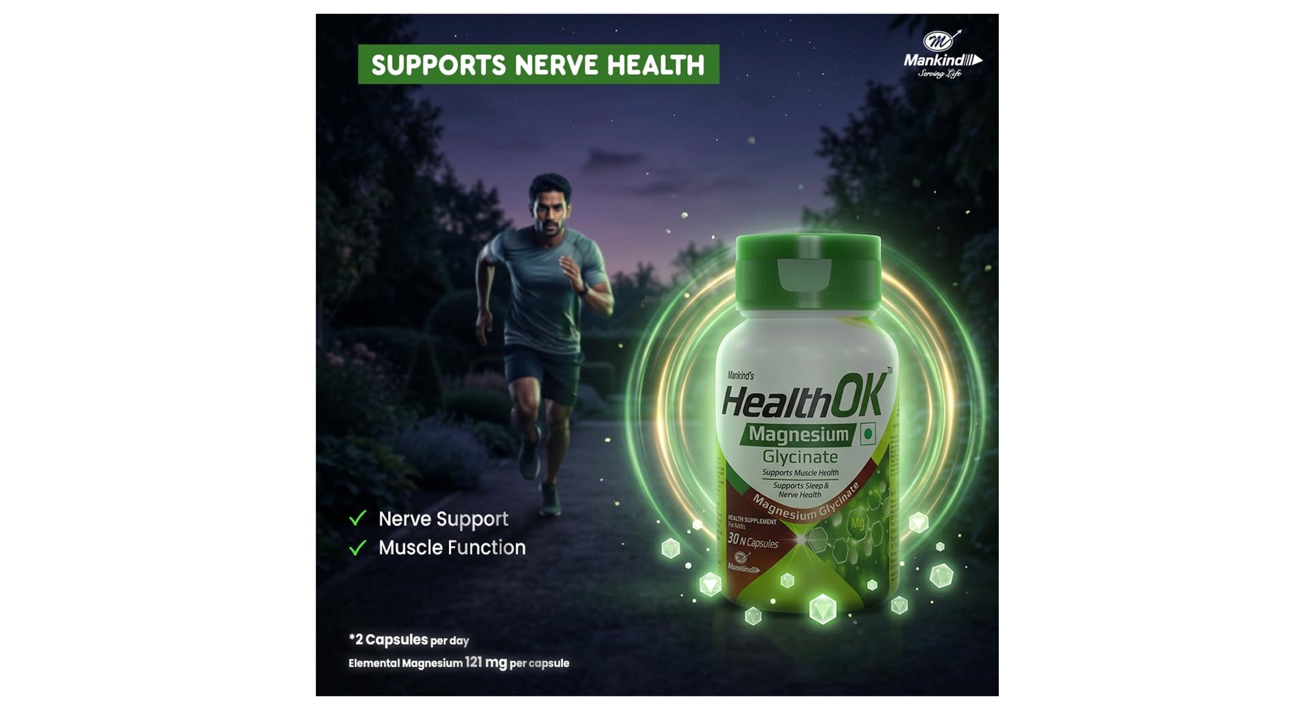 Mankind Health OK Magnesium Glycinate 550mg