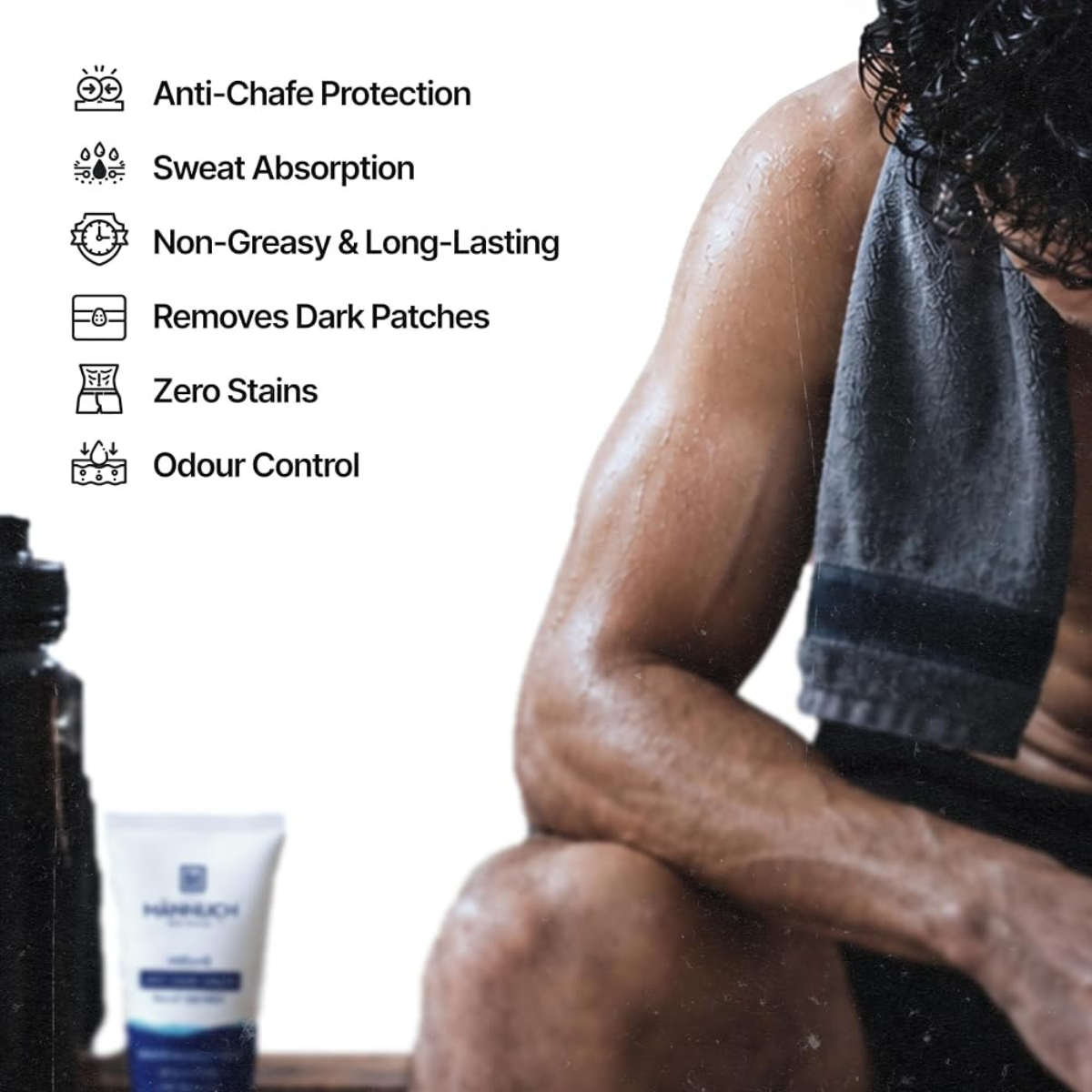 Mannlich Intimate Anti-Chafe Cream for Men pack side view