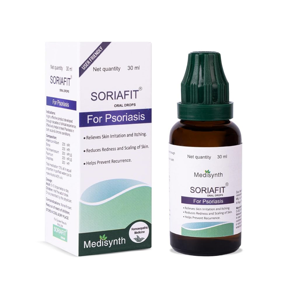 Medisynth Soriafit Oral Drops pack front view