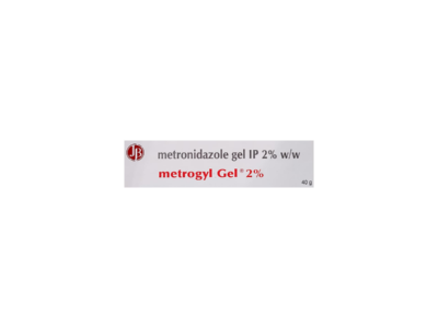 Metrogyl Gel 2% pack side view