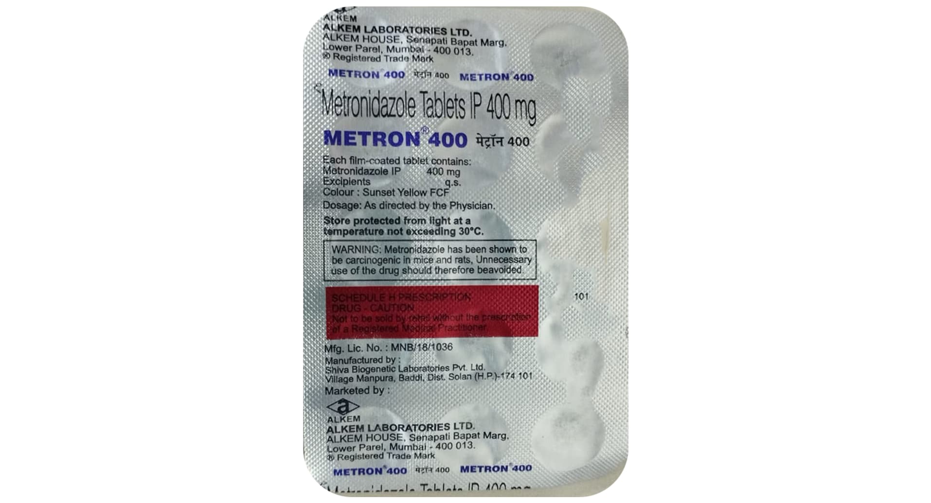 Metron 400mg Tablet