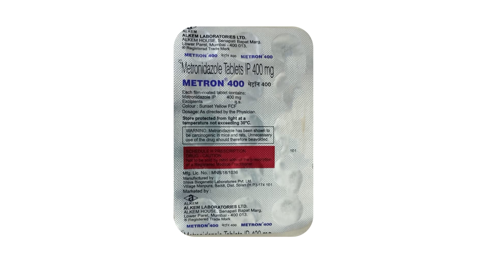 Metron 400mg Tablet