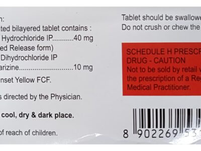 Migrabeta Plus 40mg/10mg Tablet SR
