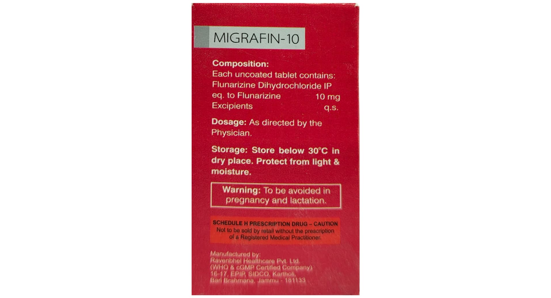 Migrafin 10mg Tablet