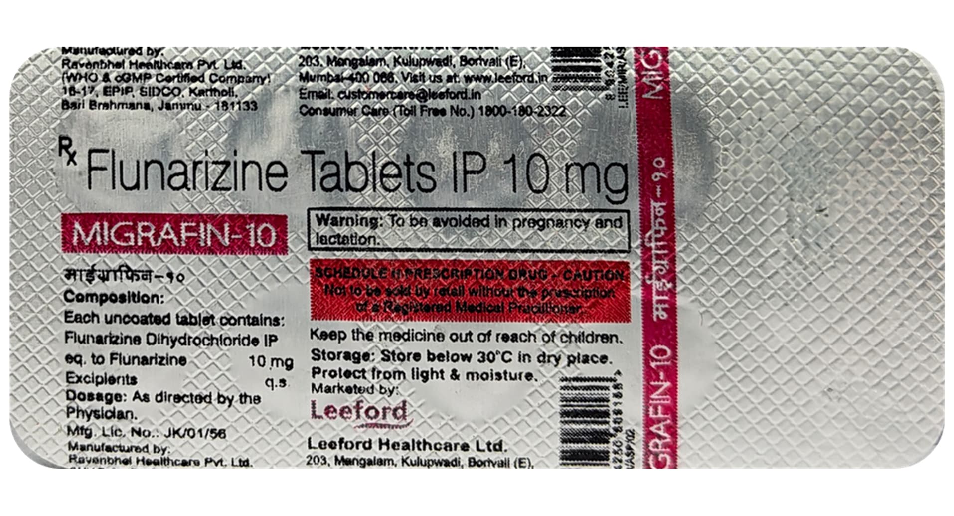Migrafin 10mg Tablet