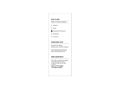 Minimalist 10% Niacinamide Face Serum pack side view