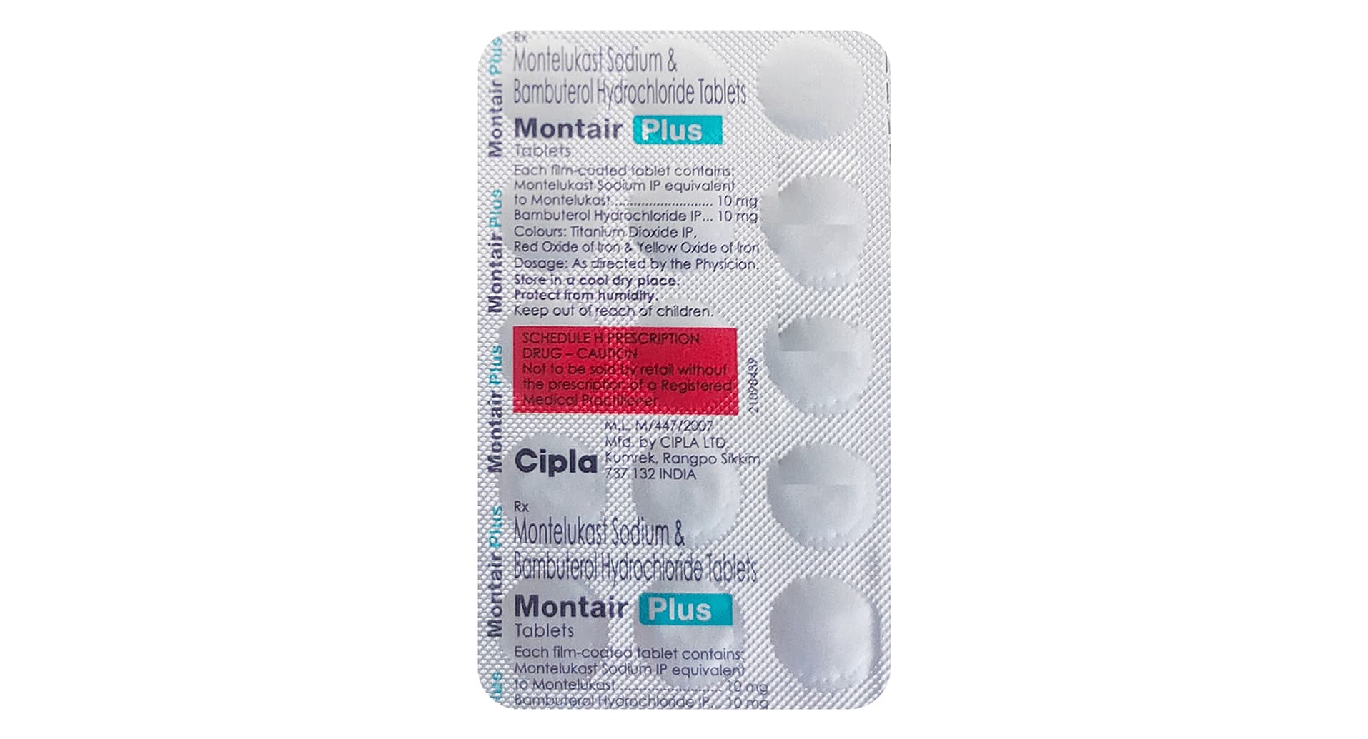 Montair Plus 10mg/10mg Tablet