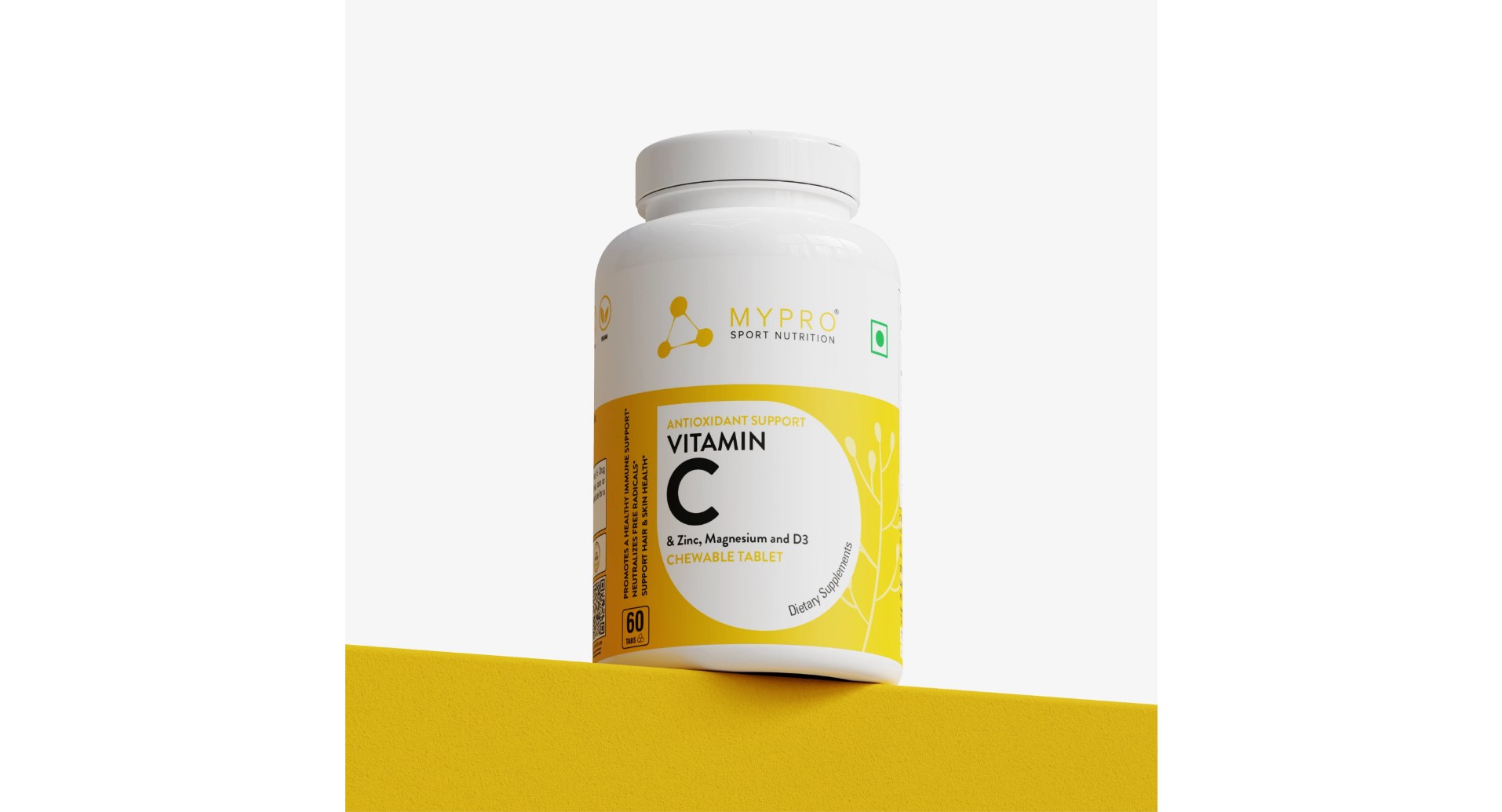 MyPro Sport Nutrition Vitamin C with Zinc Magnesium and D3 Chewable Tablets