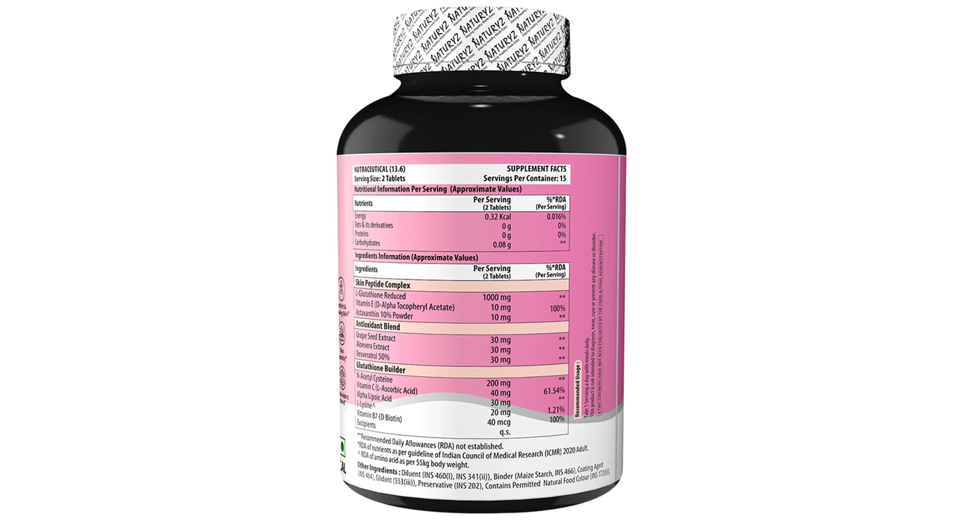 Naturyz L-Glutathione Complex with Skin Peptide Tablet