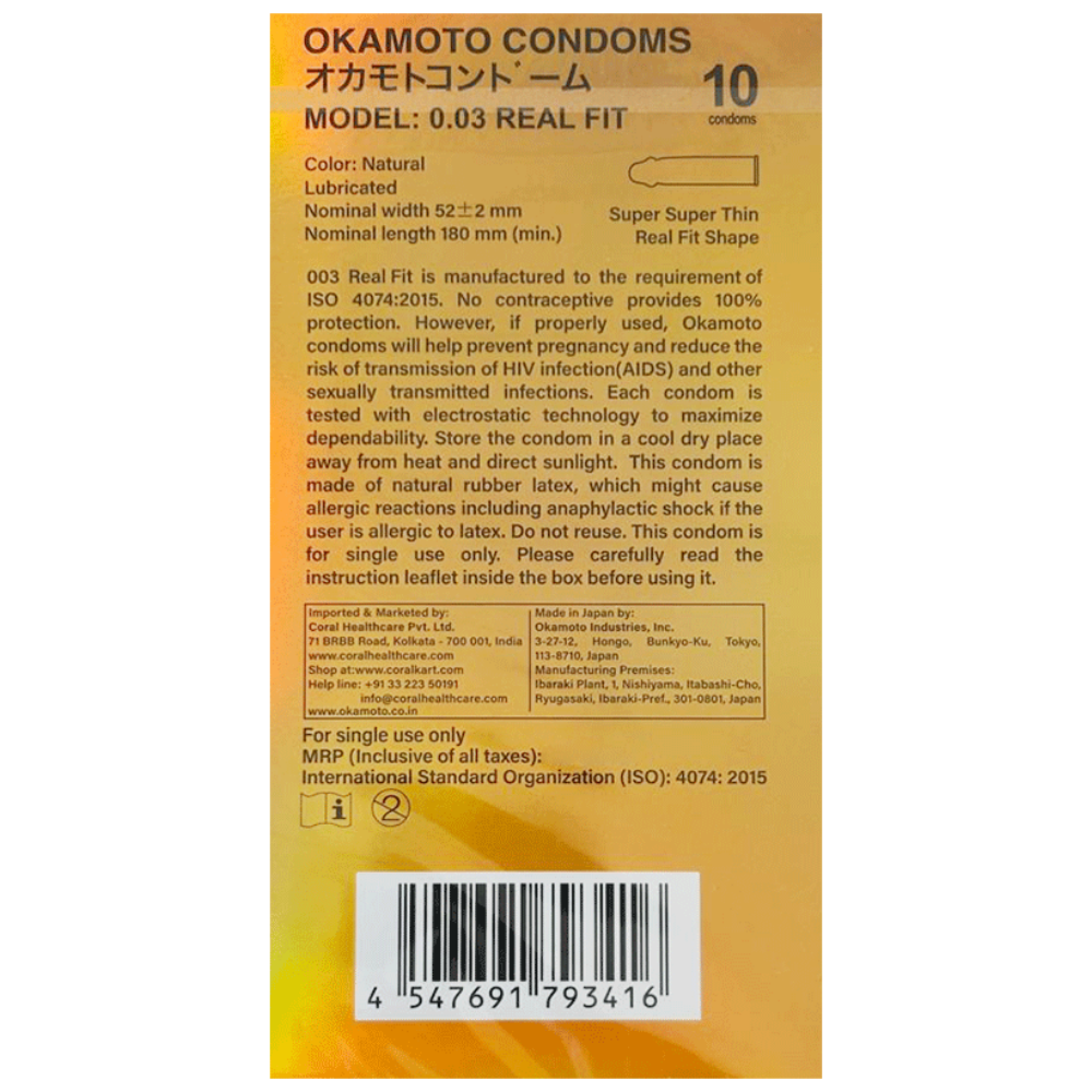 Okamoto 0.03 Real Fit Condom