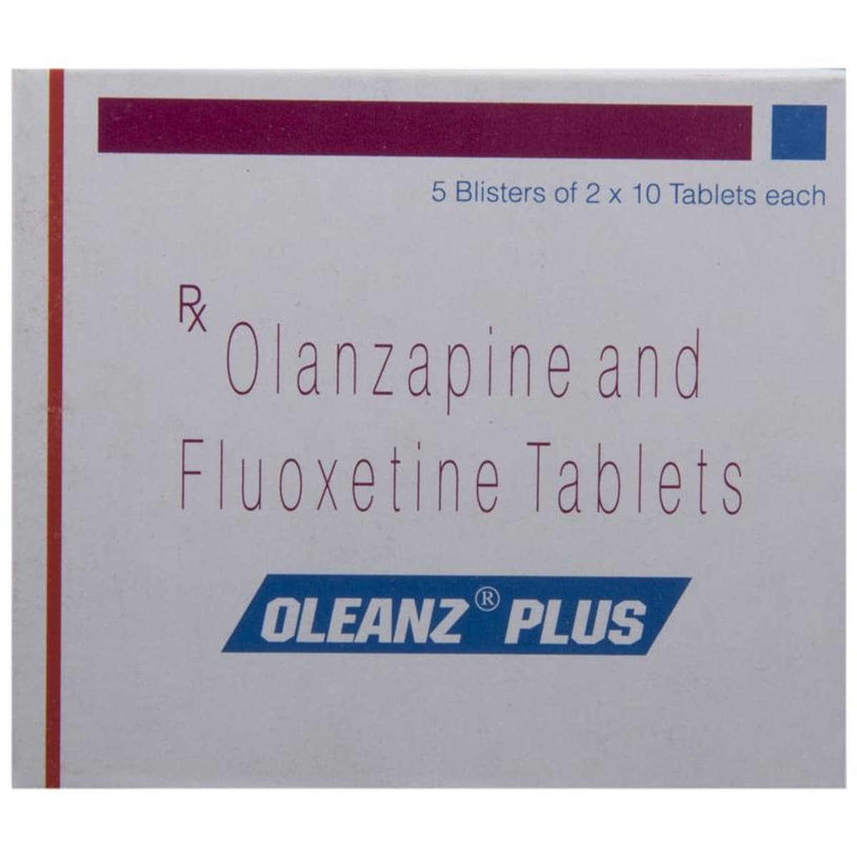 Oleanz Plus Fluoxetine 20mg Olanzapine 5mg Tablet pack side view