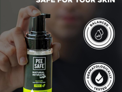 Pee Safe Men's Intimate Foam Wash pack side view