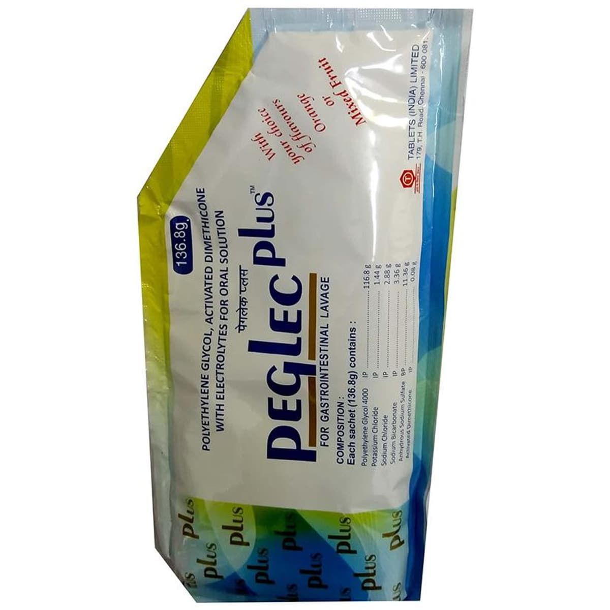 Peglec Plus Powder pack side view