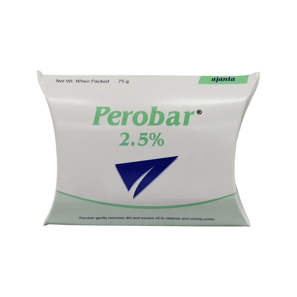 Perobar 2.5% Benzoyl Peroxide Cleansing Bar pack front view