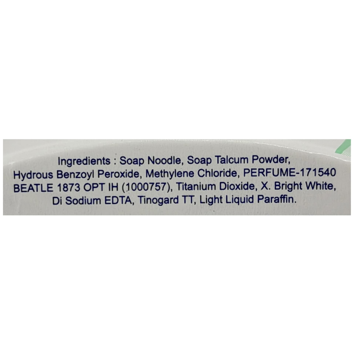 Perobar 2.5% Benzoyl Peroxide Cleansing Bar pack back view