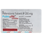 Pulmofib 200mg Tablet carton front