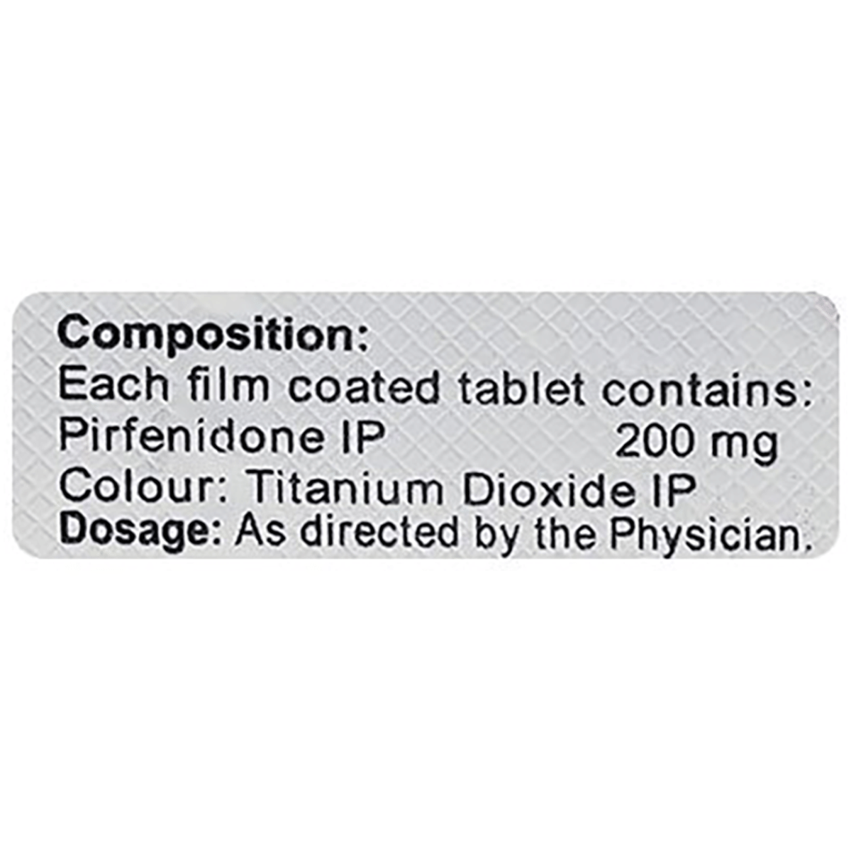 Pulmofib 200mg Tablet pack details