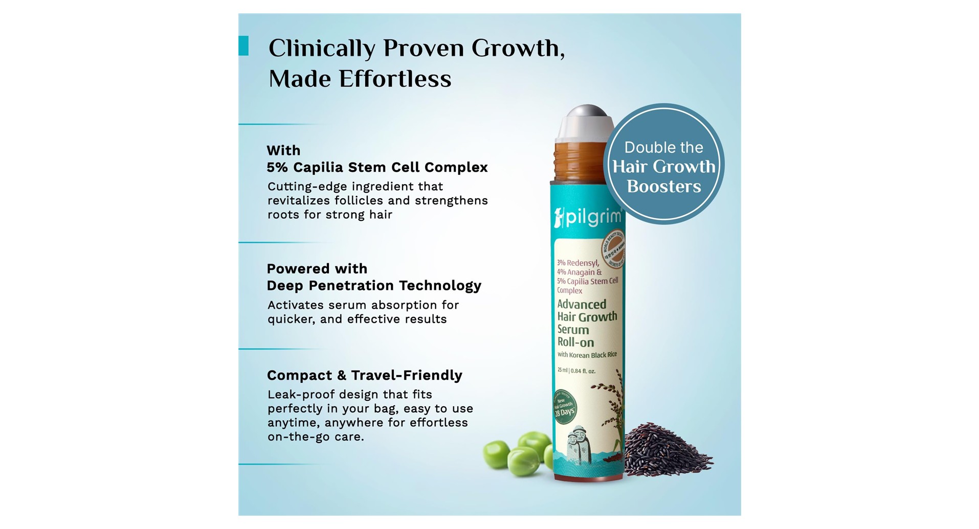 Pilgrim Advanced Hair Growth Serum Roll-On