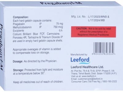 Pregabanyl-M 75mg Capsule
