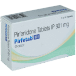 Pirfetab 801mg Tablet carton with blister