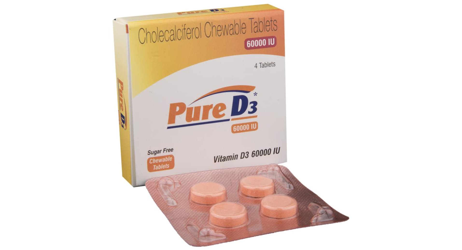 Pure D3 60000IU Chewable Tablet