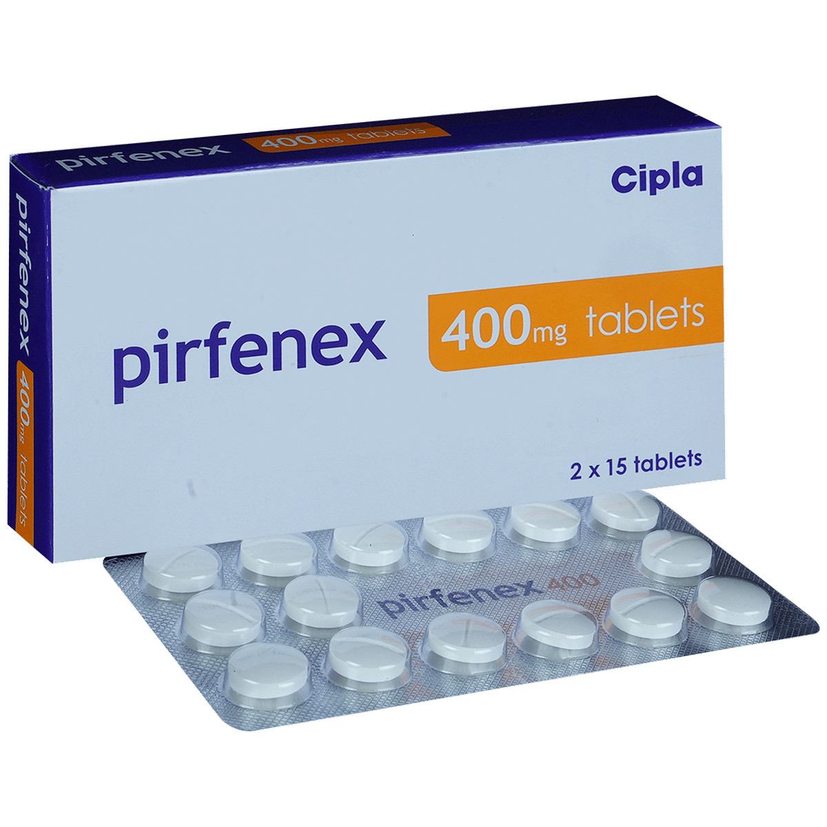 Pirfenex 400mg Tablet carton with blister