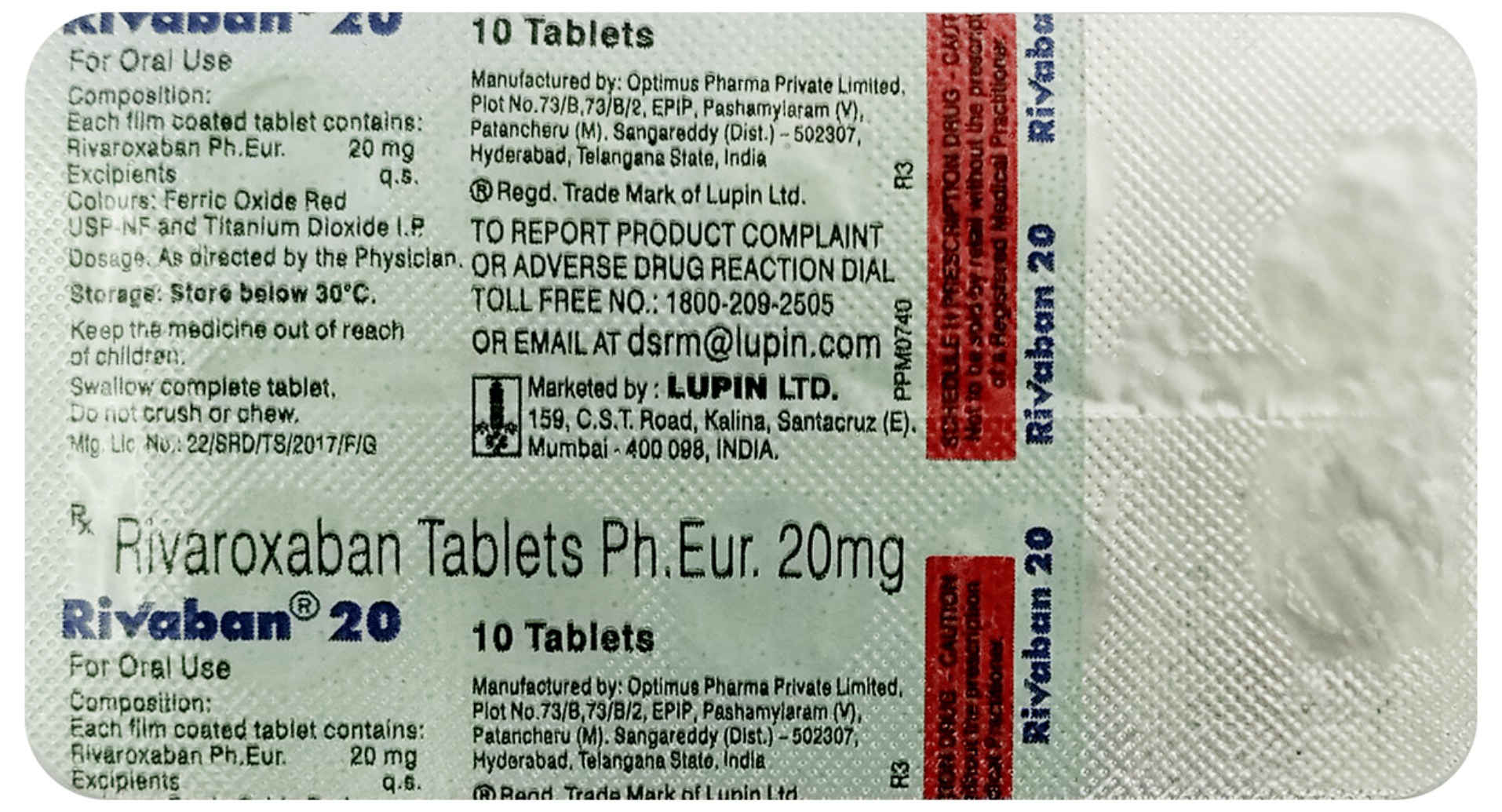 Rivaban 20mg Tablet