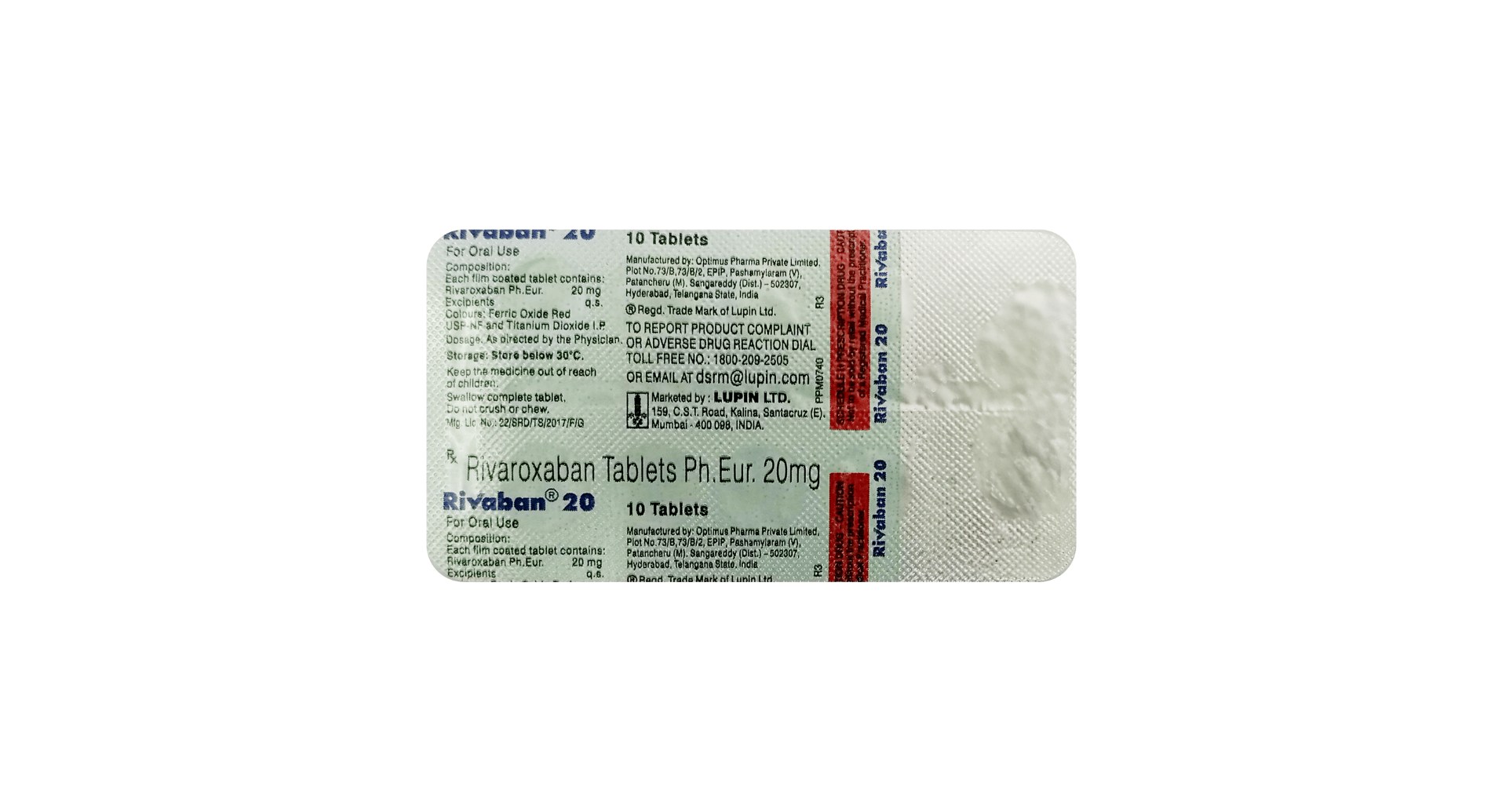 Rivaban 20mg Tablet