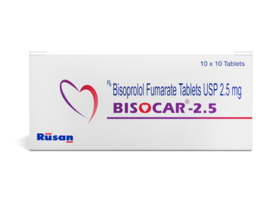 Rusan Bisocar Bisoprolol 2.5mg Tablets pack front view