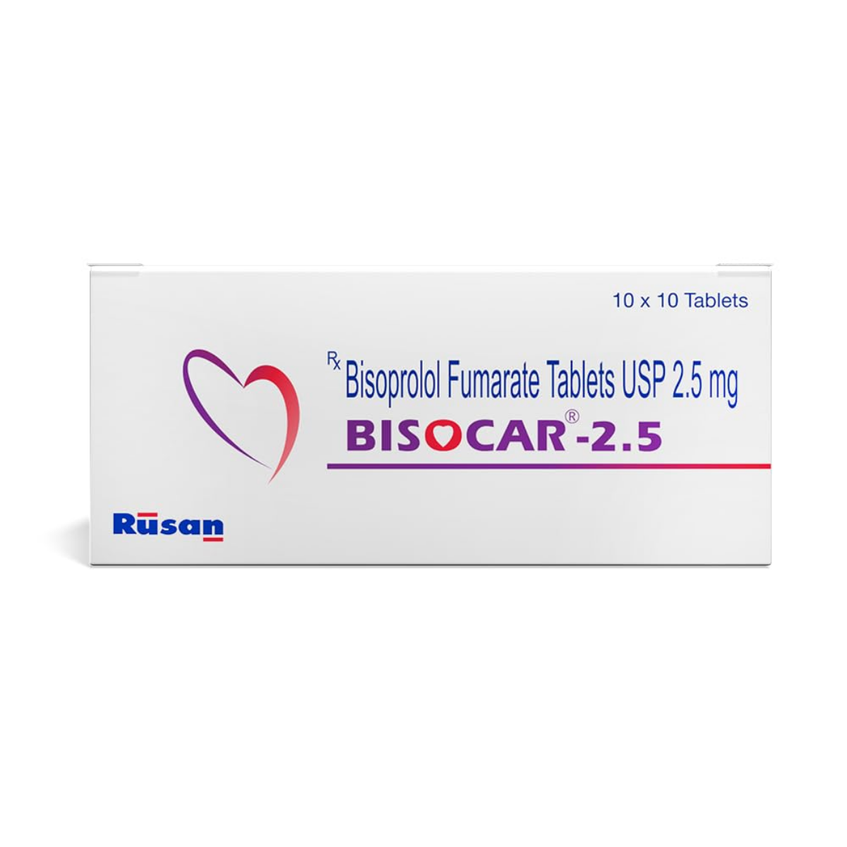 Rusan Bisocar Bisoprolol 2.5mg Tablets pack front view