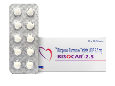 Rusan Bisocar Bisoprolol 2.5mg Tablets pack side view