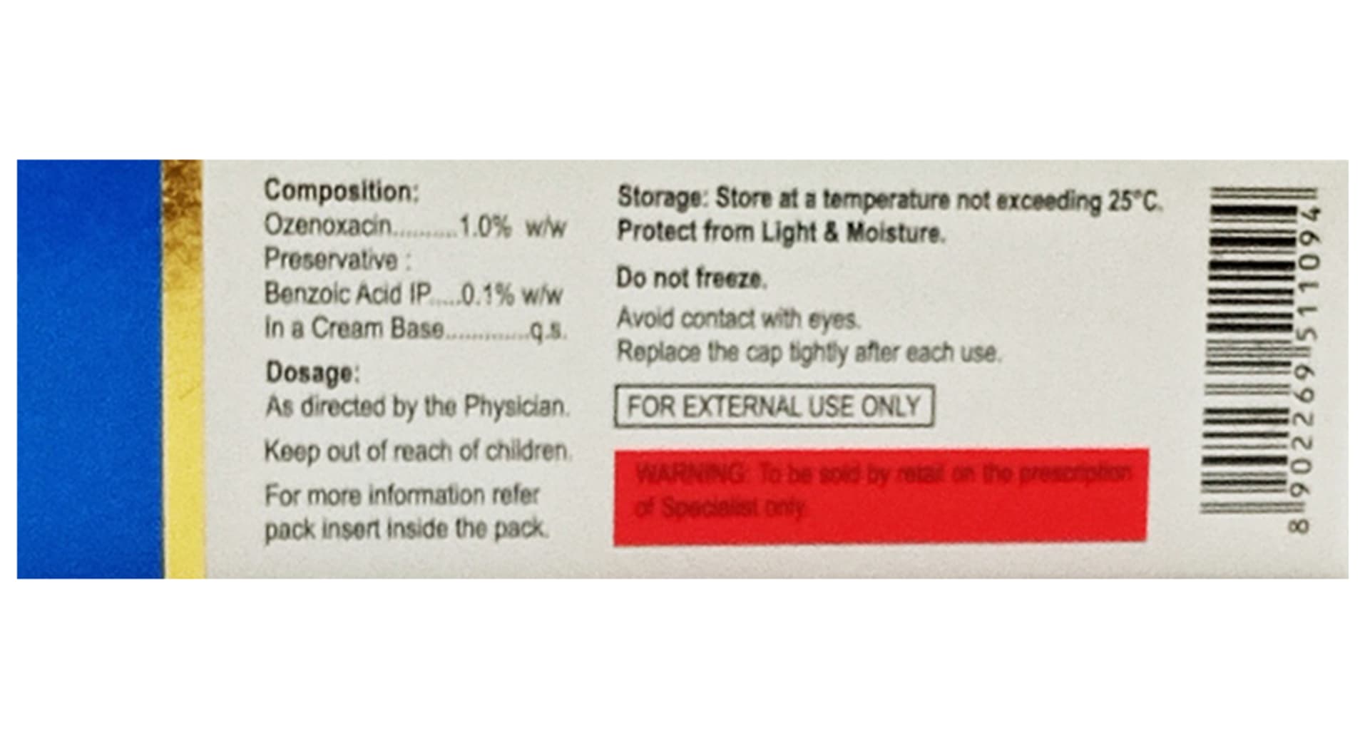 S Clear 1% Cream