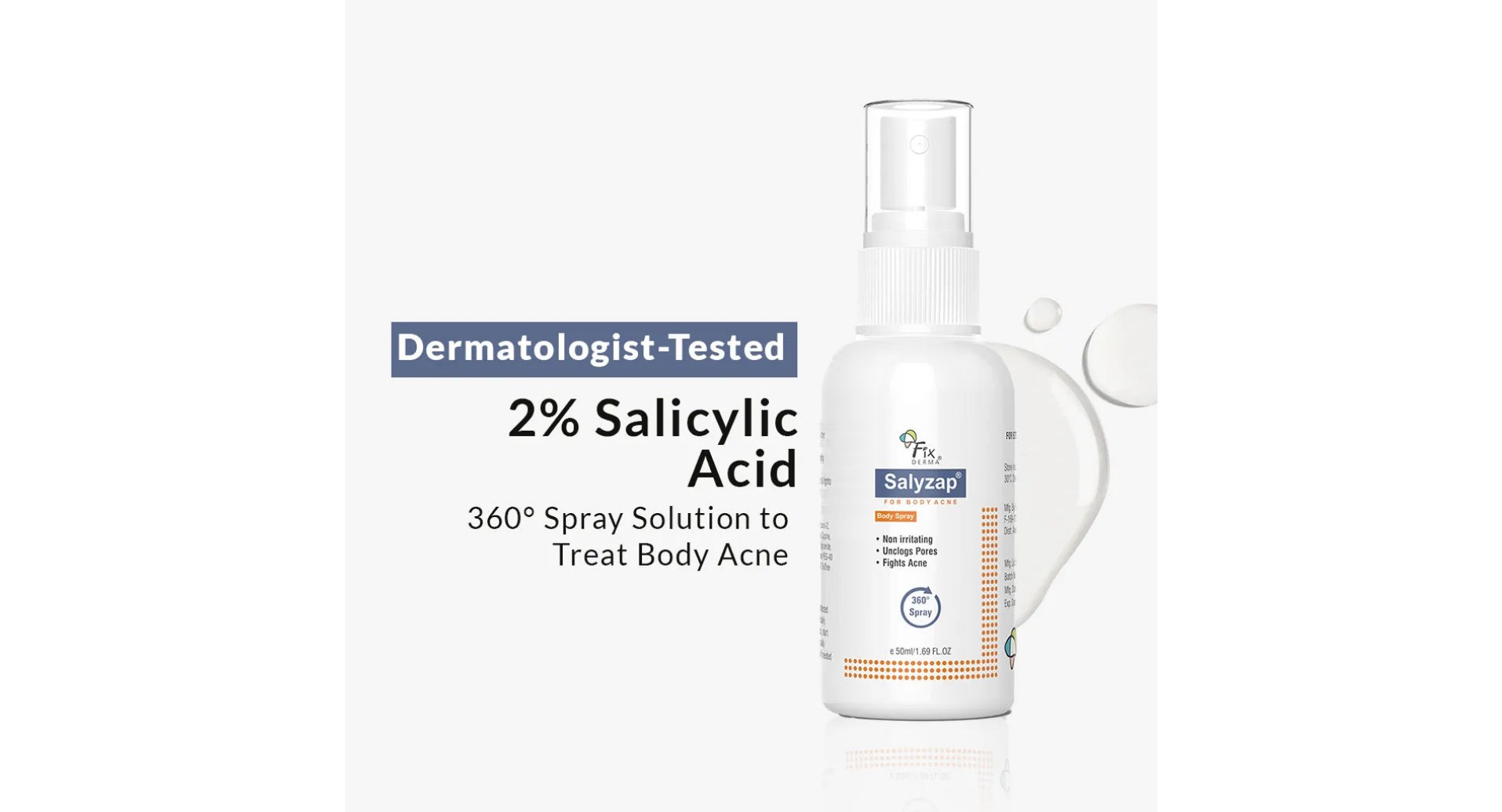 Salyzap Spray for Body Acne