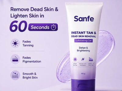 Sanfe Instant Tan and Dead Skin Removal Exfoliating Gel 100gm