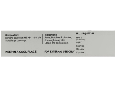 SBL Berberis Aquifolium Gel pack side view