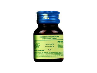 SBL Calc Fluor 6X Biochemic Tablets pack side view