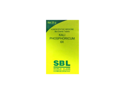 SBL Kali Phos 6X Biochemic Tablets pack side view