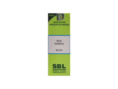 SBL Nux Vomica Dilution pack front view