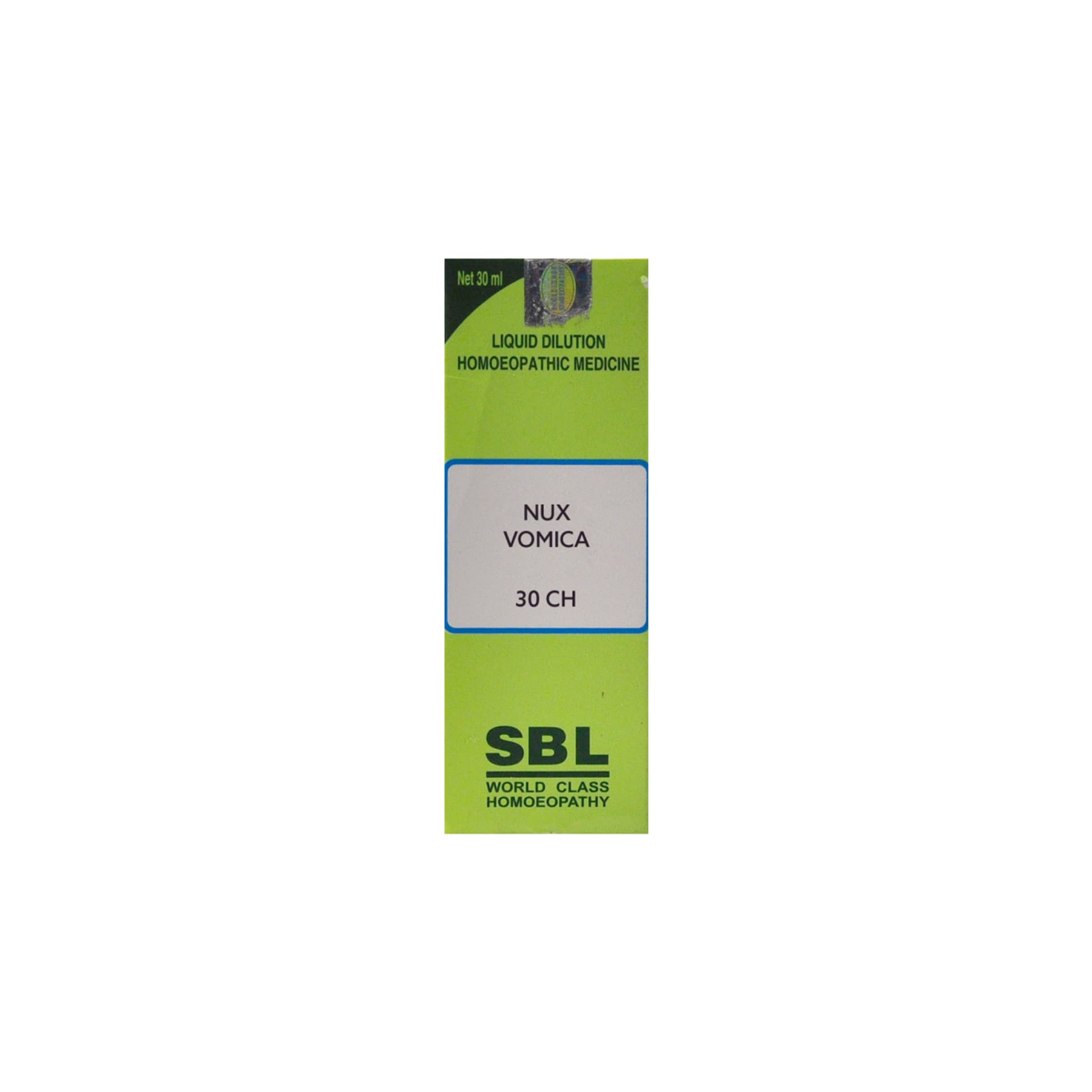 SBL Nux Vomica Dilution pack front view