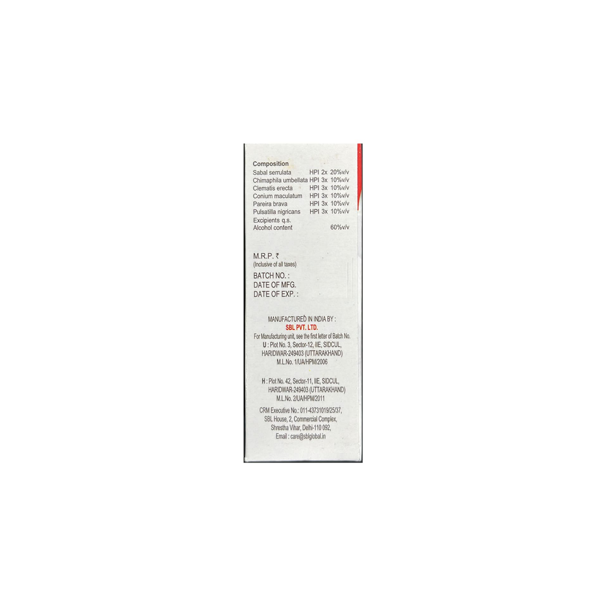 SBL Prostonum Drop strip blister view